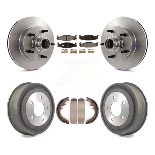 [Avant + Arrière] Kit de Disque et plaquette (semi-métallique) de frein pour 2000-2001 Ford E-150 Econoline 2-Wheel ABS K8F-103413