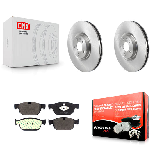 [Avant] Kit de Disque et plaquette (semi-métallique) de frein pour Volvo XC90 XC60 XC40 S90 V90 Cross Country V60 avec 345mm Diameter Rotor K8F-103443