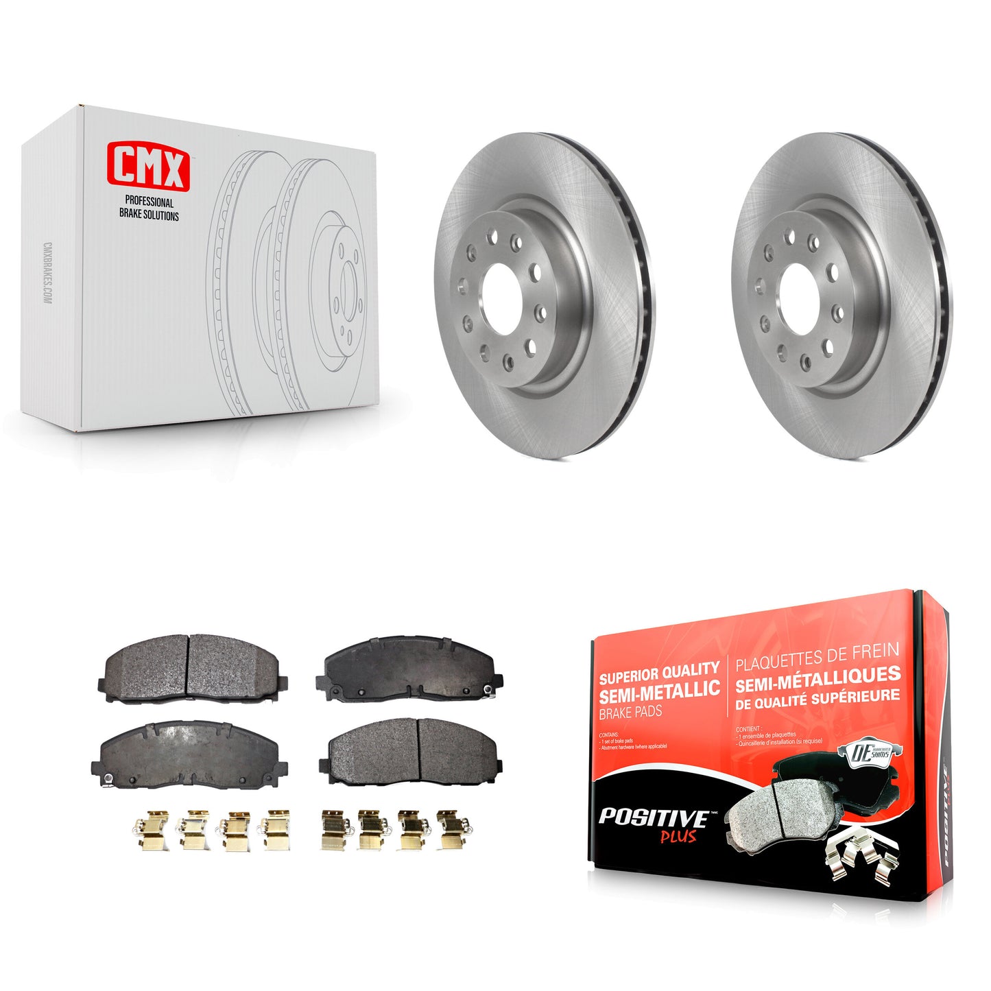 [Avant] Kit de Disque et plaquette (semi-métallique) de frein pour 2018-2022 Jeep Wrangler sans Heavy Duty Brakes Code BRY K8F-103455