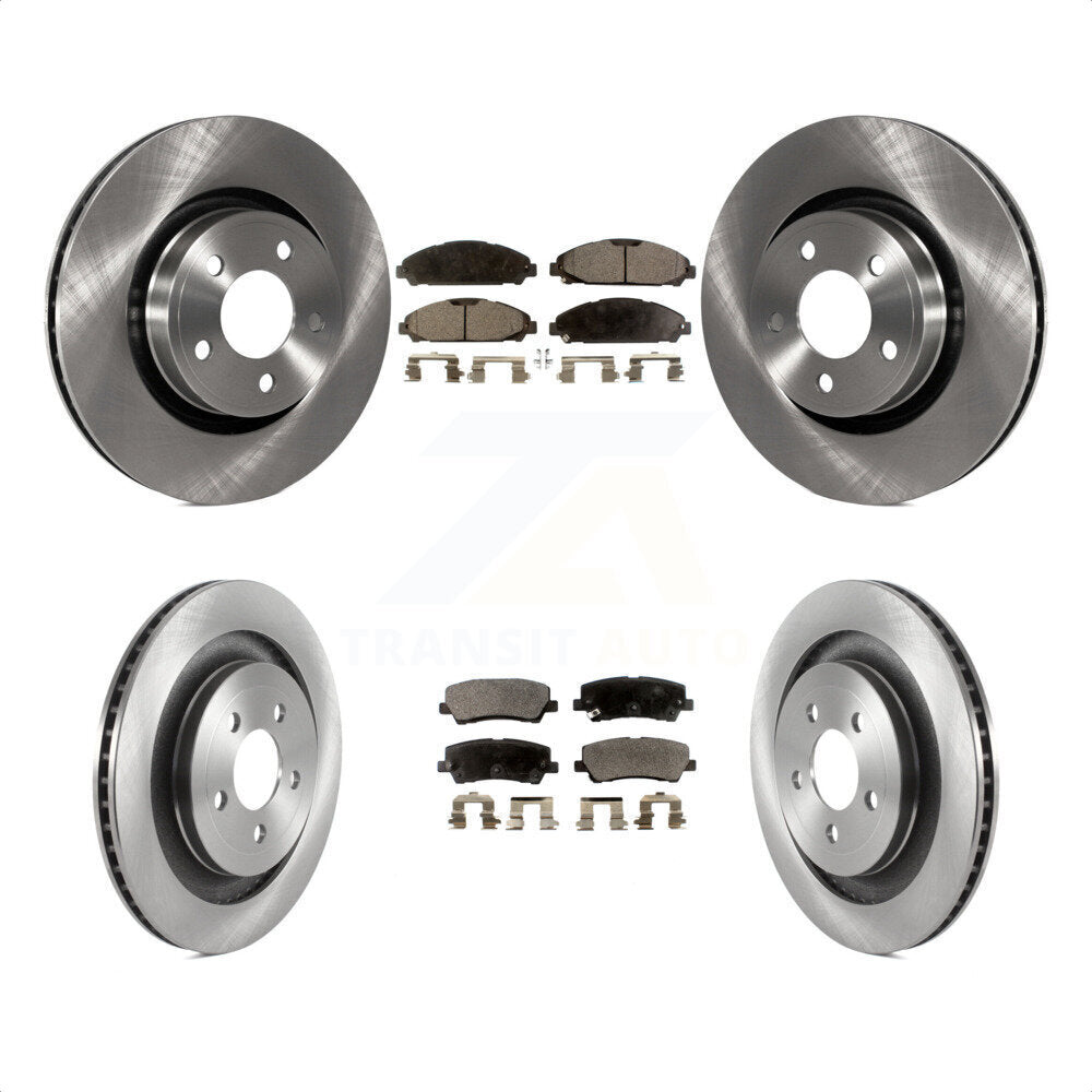 [Avant + Arrière] Kit de Disque et plaquette (semi-métallique) de frein pour 2015 Ford Mustang EcoBoost Premium sans Performance Package K8F-103470 par Transit Auto