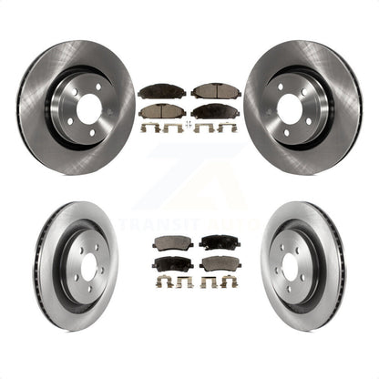 [Avant + Arrière] Kit de Disque et plaquette (semi-métallique) de frein pour 2015 Ford Mustang EcoBoost Premium sans Performance Package K8F-103470 par Transit Auto