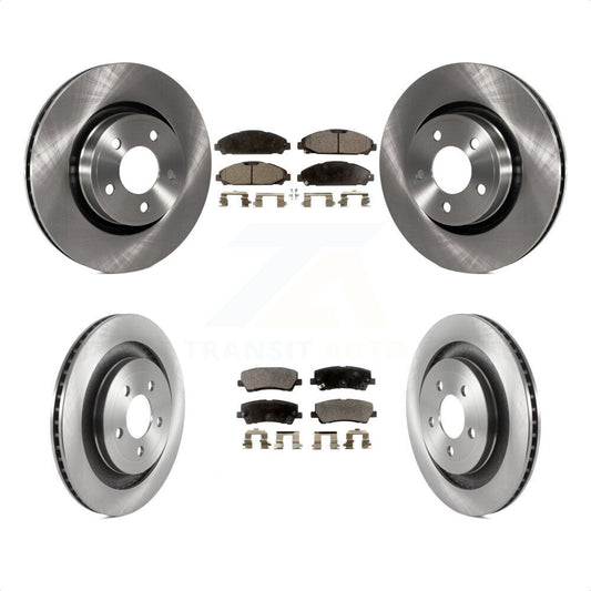 [Avant + Arrière] Kit de Disque et plaquette (semi-métallique) de frein pour 2015 Ford Mustang EcoBoost Premium sans Performance Package K8F-103470 par Transit Auto