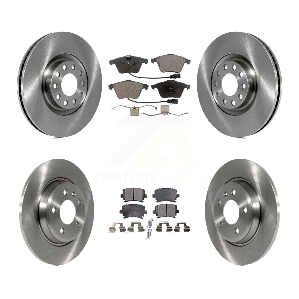 [Avant + Arrière] Kit de Disque et plaquette (semi-métallique) de frein pour 2009 Audi A4 Quattro Convertible avec 300mm Diameter Rotor K8F-103472