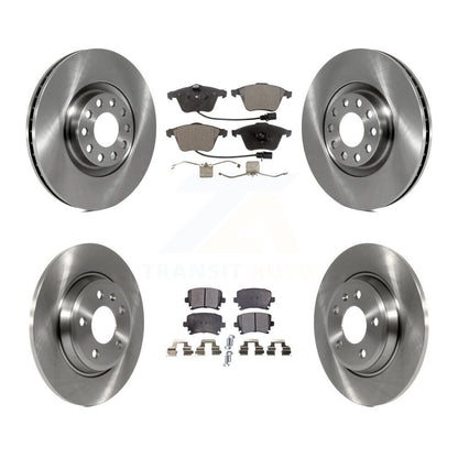 [Avant + Arrière] Kit de Disque et plaquette (semi-métallique) de frein pour 2009 Audi A4 Quattro Convertible avec 300mm Diameter Rotor K8F-103472