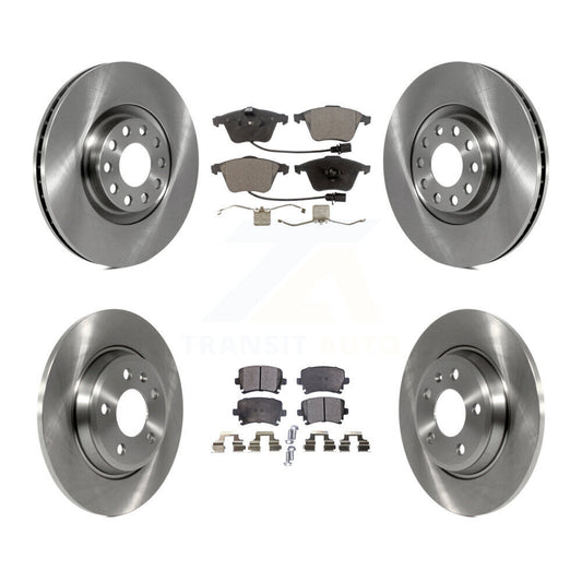 [Avant + Arrière] Kit de Disque et plaquette (semi-métallique) de frein pour 2009 Audi A4 Quattro Convertible avec 300mm Diameter Rotor K8F-103472
