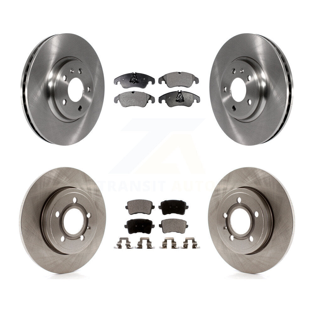 [Avant + Arrière] Kit de Disque et plaquette (semi-métallique) de frein pour 2009 Audi A4 Quattro Sedan Wagon avec 288mm Diameter Rotor K8F-103473