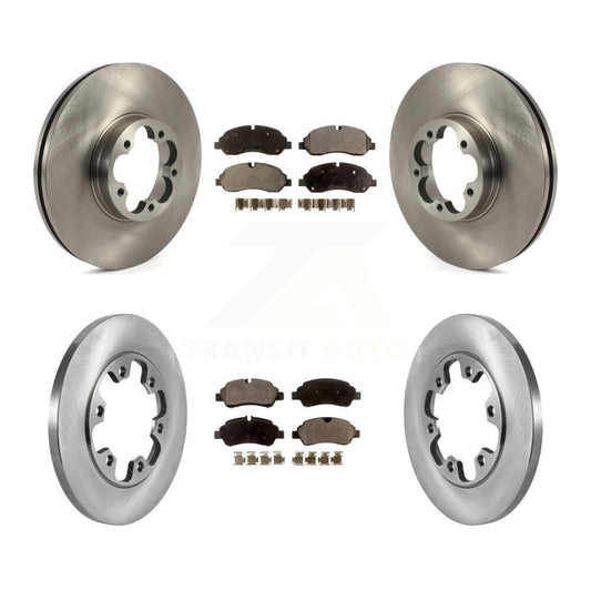 [Avant + Arrière] Kit de Disque et plaquette (semi-métallique) de frein pour 2015-2019 Ford Transit-350 HD avec 6 Lug Wheels K8F-103497