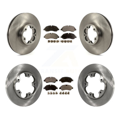 [Avant + Arrière] Kit de Disque et plaquette (semi-métallique) de frein pour 2016 Ford Transit-350 HD avec 5 Lug Wheels K8F-103498
