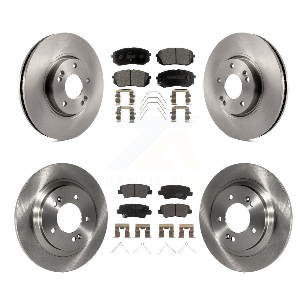 [Avant + Arrière] Kit de Disque et plaquette (semi-métallique) de frein pour 2017-2018 Kia Soul EV K8F-103504