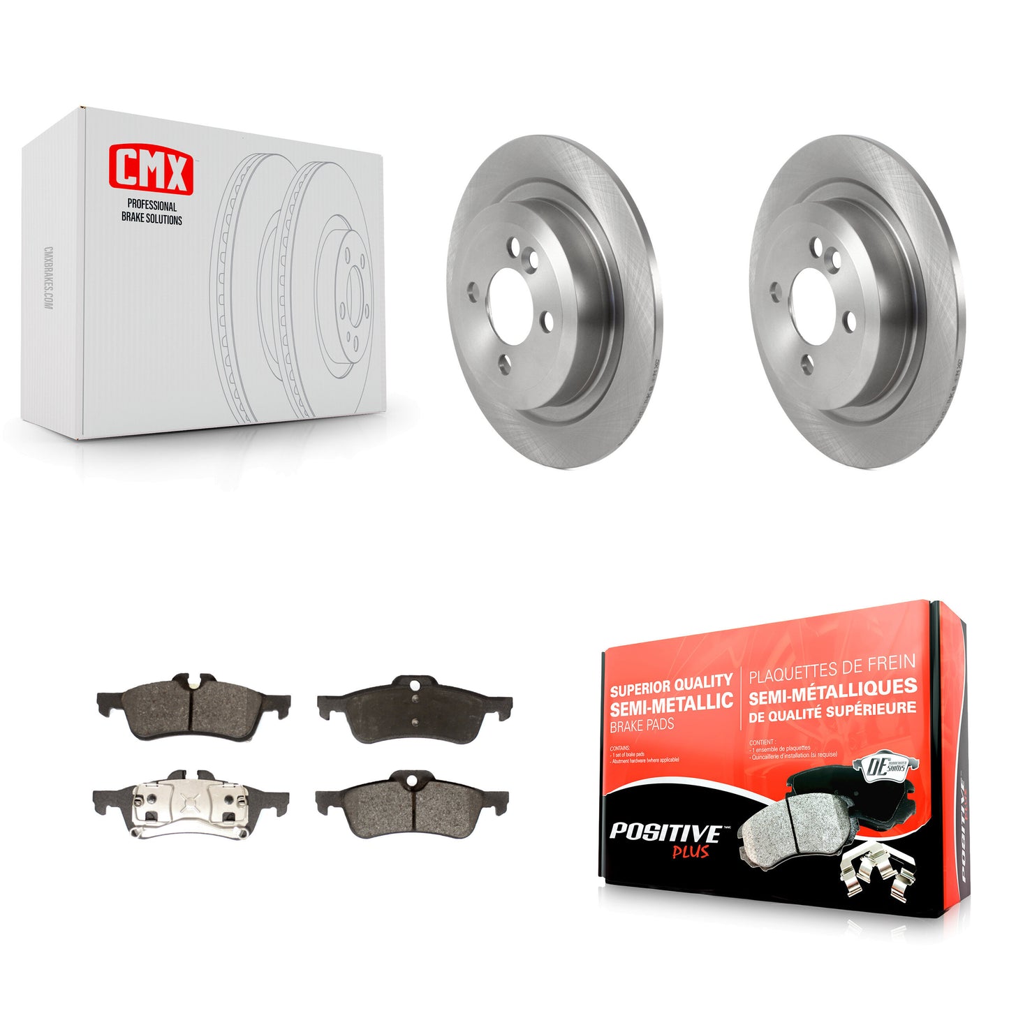 [Arrière] Kit de Disque et plaquette (semi-métallique) de frein pour 2007-2008 Mini Cooper Convertible avec 280mm Diameter Rotor K8F-103517