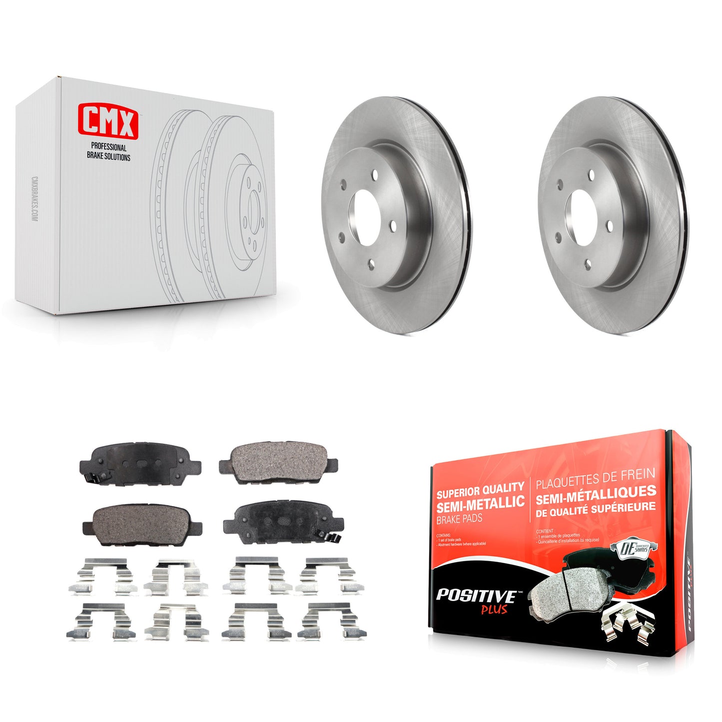 [Arrière] Kit de Disque et plaquette (semi-métallique) de frein pour Nissan Rogue Sport LEAF Qashqai K8F-103522