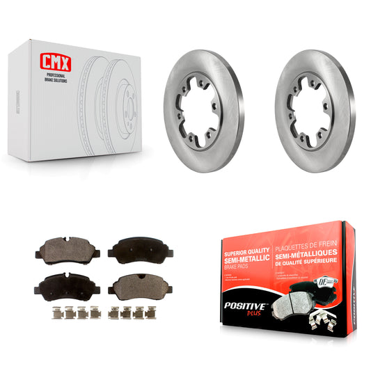 [Arrière] Kit de Disque et plaquette (semi-métallique) de frein pour 2015-2019 Ford Transit-350 HD avec 6 Lug Wheels K8F-103523