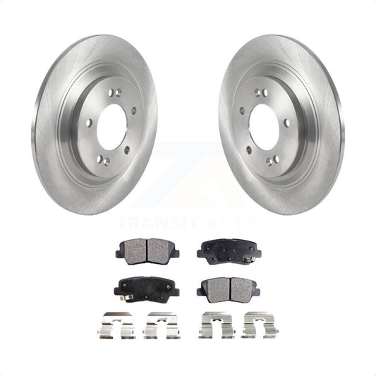 [Arrière] Kit de Disque et plaquette (semi-métallique) de frein pour 2017 Kia Cadenza Limited Technology avec Electric Parking K8F-103530 par Transit Auto