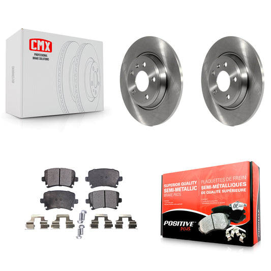 [Arrière] Kit de Disque et plaquette (semi-métallique) de frein pour 2009 Audi A4 Quattro Convertible avec 300mm Diameter Rotor K8F-103538