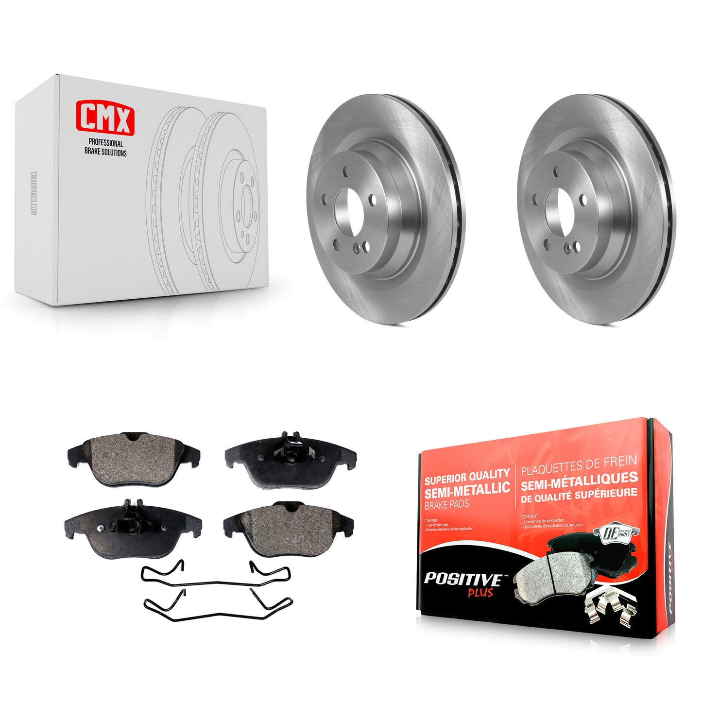 [Arrière] Kit de Disque et plaquette (semi-métallique) de frein pour Mercedes-Benz E550 avec 320mm Diameter Rotor K8F-103543