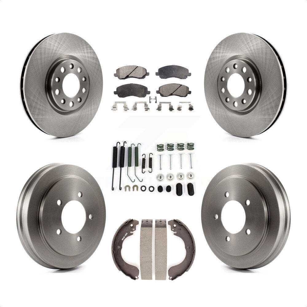 [Avant + Arrière] Kit de Disque et plaquette (semi-métallique) de frein pour 2017 Jeep Compass rear brakes avec 305mm Diameter Rotor K8F-103546 par Transit Auto