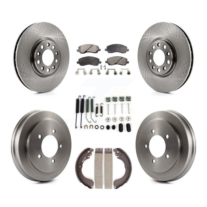 [Avant + Arrière] Kit de Disque et plaquette (semi-métallique) de frein pour 2017 Jeep Compass rear brakes avec 305mm Diameter Rotor K8F-103546 par Transit Auto