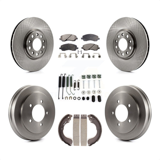 [Avant + Arrière] Kit de Disque et plaquette (semi-métallique) de frein pour 2017 Jeep Compass rear brakes avec 305mm Diameter Rotor K8F-103546 par Transit Auto