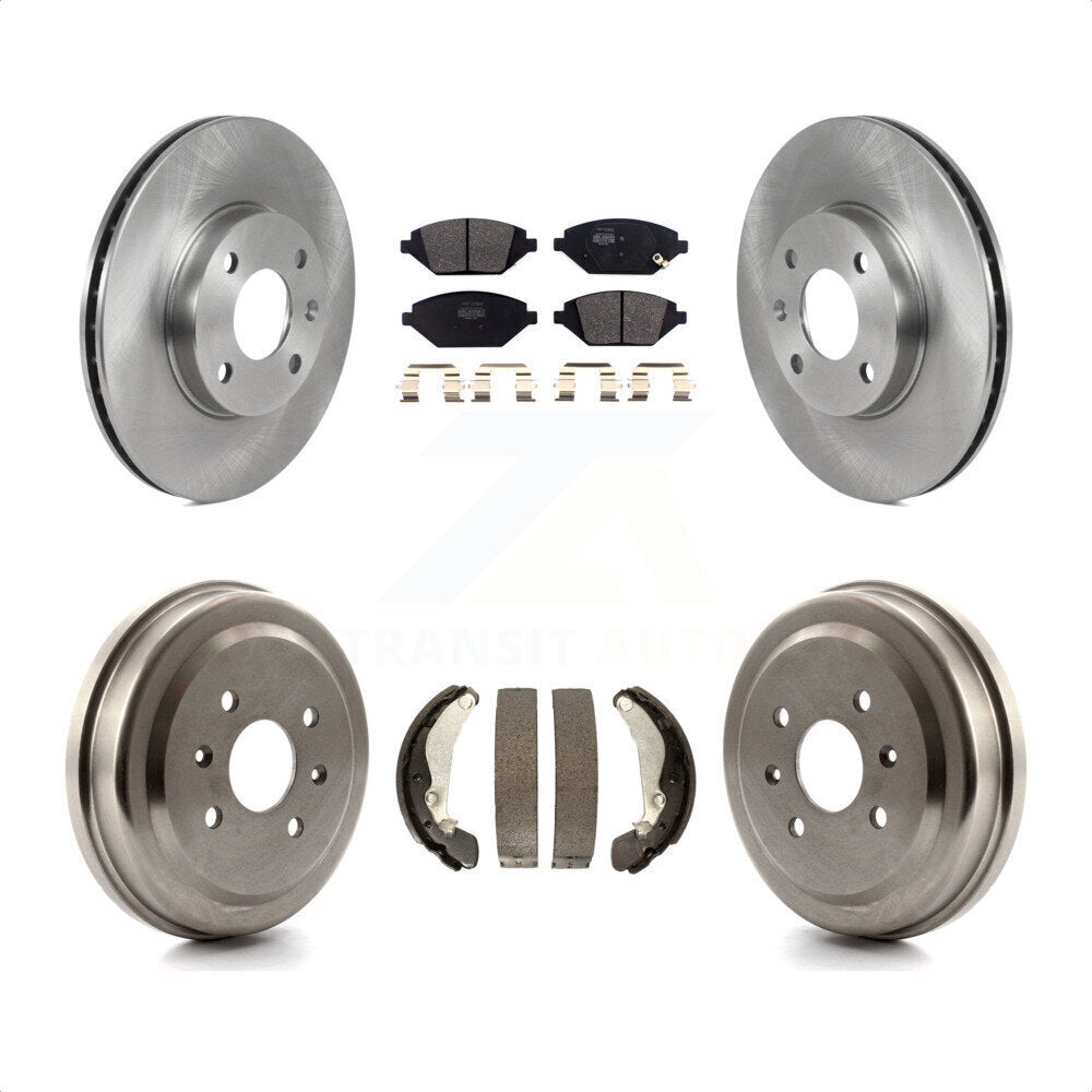 [Avant + Arrière] Kit de Disque et plaquette (semi-métallique) de frein pour 2016-2021 Chevrolet Spark K8F-103547 par Transit Auto