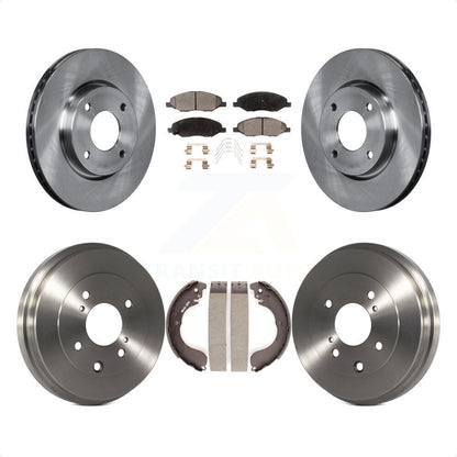 [Avant + Arrière] Kit de Disque et plaquette (semi-métallique) de frein pour 2008 Nissan Versa 4-Wheel ABS K8F-103548 par Transit Auto