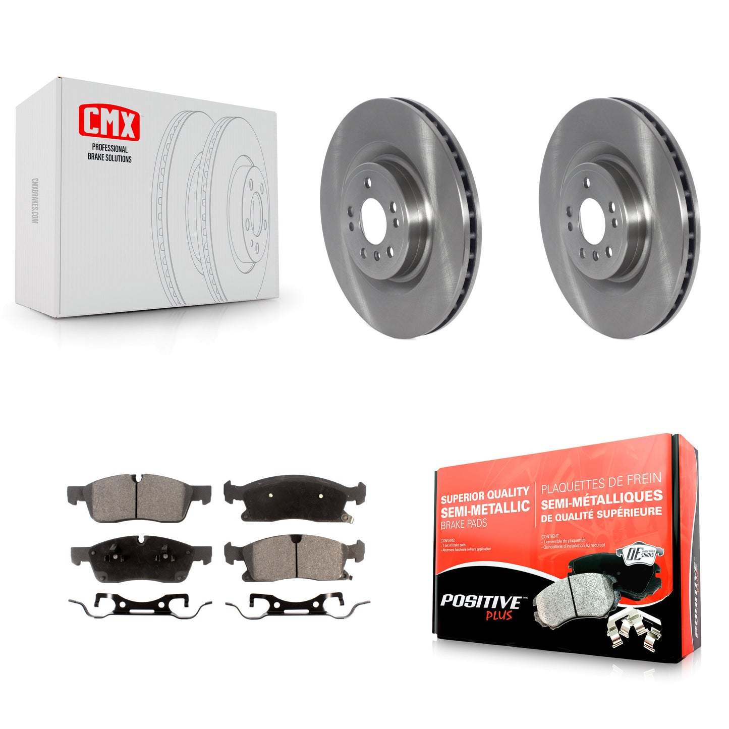 [Avant] Kit de Disque et plaquette (semi-métallique) de frein pour Mercedes-Benz ML350 GLE350 ML400 GLE400 ML250 GLE300d K8F-103558