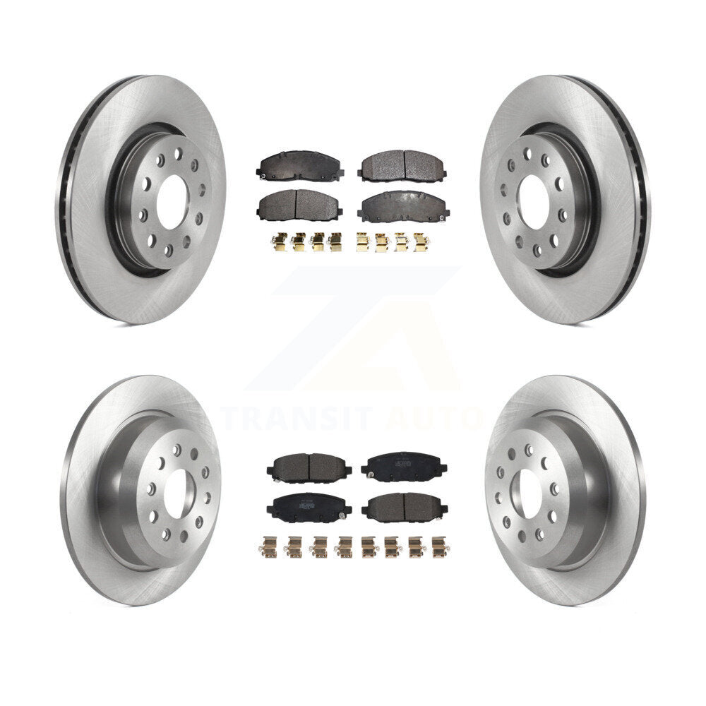 [Avant + Arrière] Kit de Disque et plaquette (semi-métallique) de frein pour 2018-2021 Jeep Wrangler Rubicon avec Heavy Duty Brakes Code BR2 & BR6 K8F-103618