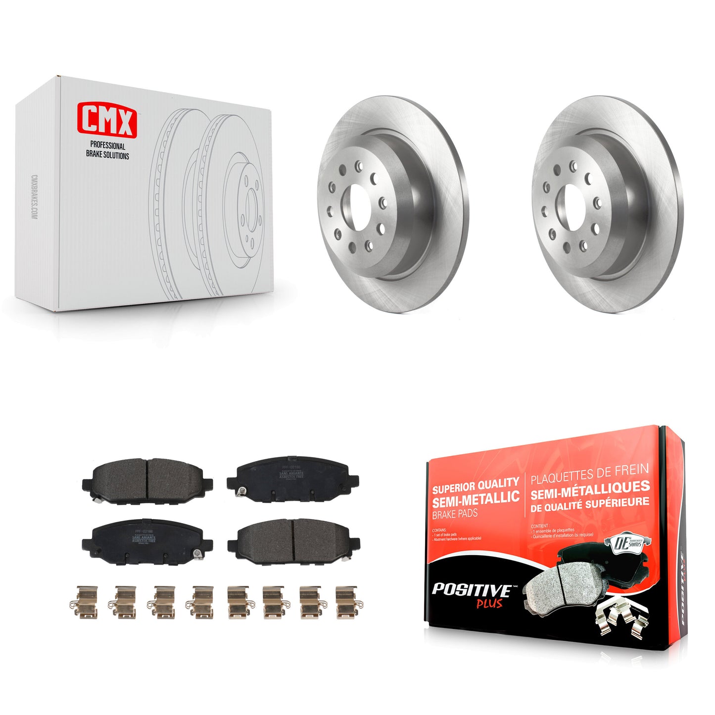 [Arrière] Kit de Disque et plaquette (semi-métallique) de frein pour 2018-2021 Jeep Wrangler Rubicon avec Heavy Duty Brakes Code BR2 & BR6 K8F-103637