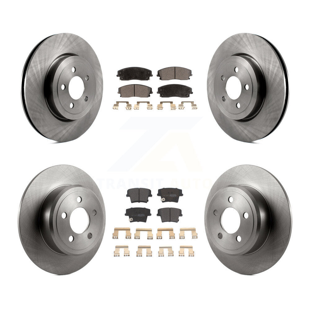 [Avant + Arrière] Kit de Disque et plaquette (semi-métallique) de frein pour 2015-2018 Dodge Charger RWD avec 3.6L avec 345mm Diameter Rotor K8F-103693