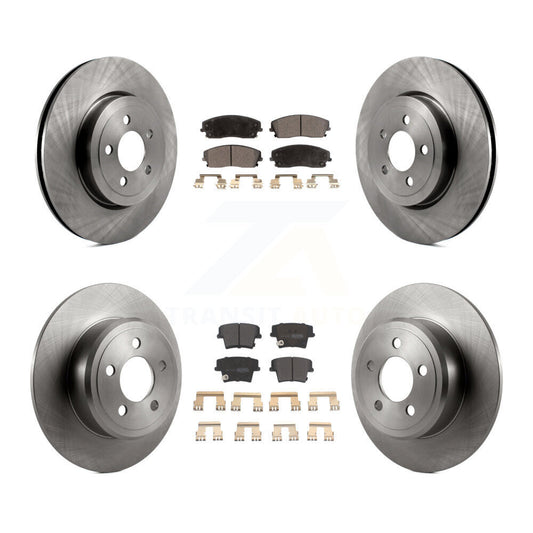 [Avant + Arrière] Kit de Disque et plaquette (semi-métallique) de frein pour 2015-2018 Dodge Charger RWD avec 3.6L avec 345mm Diameter Rotor K8F-103693