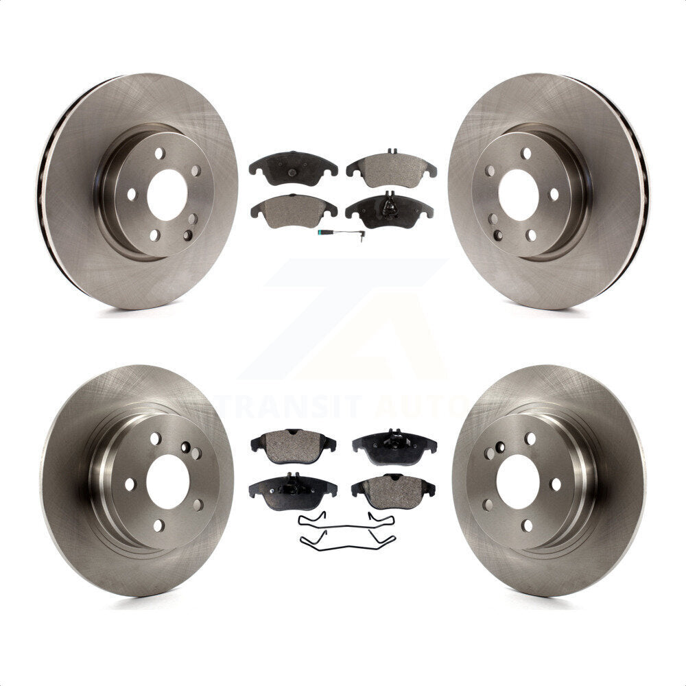 [Avant + Arrière] Kit de Disque et plaquette (semi-métallique) de frein pour 2011-2012 Mercedes-Benz C300 avec 322mm Diameter Rotor K8F-103694 par Transit Auto