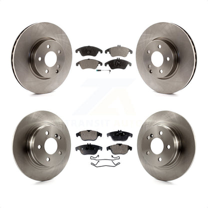 [Avant + Arrière] Kit de Disque et plaquette (semi-métallique) de frein pour 2011-2012 Mercedes-Benz C300 avec 322mm Diameter Rotor K8F-103694 par Transit Auto