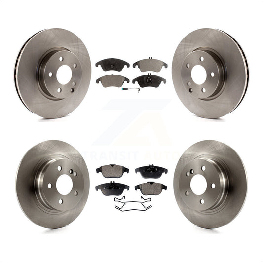 [Avant + Arrière] Kit de Disque et plaquette (semi-métallique) de frein pour 2011-2012 Mercedes-Benz C300 avec 322mm Diameter Rotor K8F-103694 par Transit Auto