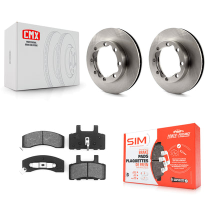 [Avant] Kit de Disque et plaquette (semi-métallique) de frein pour Chevrolet K2500 Dodge Ram 2500 K1500 Suburban Tahoe GMC K3500 K8S-100011