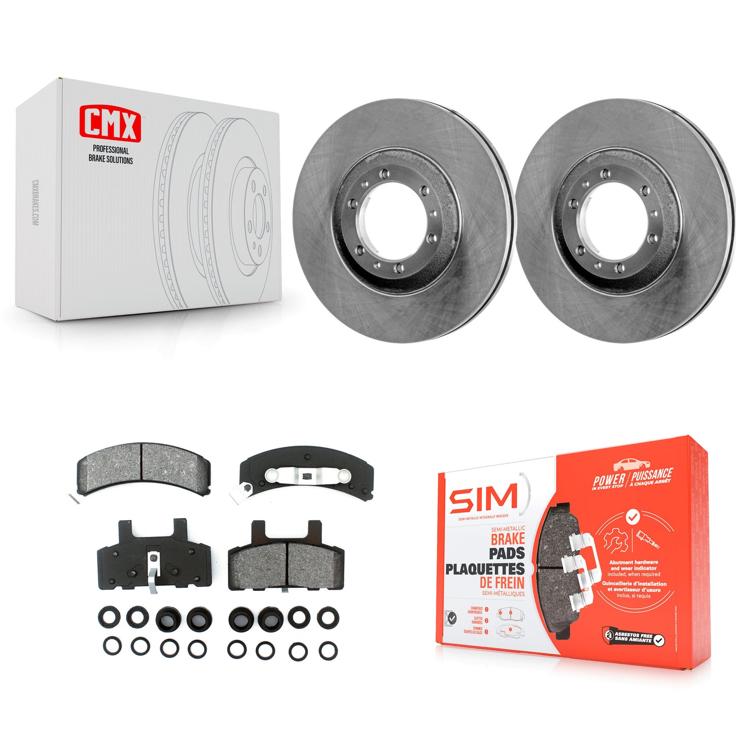 [Avant] Kit de Disque et plaquette (semi-métallique) de frein pour Cadillac DeVille Fleetwood 60 Special Commercial Chassis K8S-100014