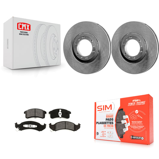 [Avant] Kit de Disque et plaquette (semi-métallique) de frein pour Buick LeSabre Pontiac Chevrolet Camaro Oldsmobile Cadillac 88 DeVille Bonneville Firebird Park Avenue Eldorado Seville 98 Riviera K8S-100016