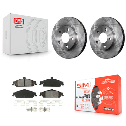[Avant] Kit de Disque et plaquette (semi-métallique) de frein pour Chevrolet Pontiac Grand Am Malibu Oldsmobile Alero Classic Cutlass K8S-100019
