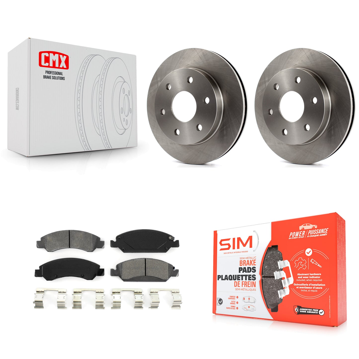[Avant] Kit de Disque et plaquette (semi-métallique) de frein pour 2007 GMC Sierra 1500 rear brakes K8S-100021