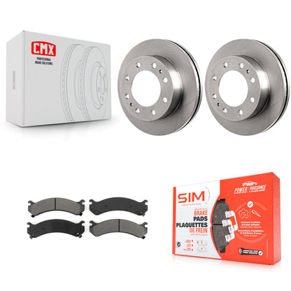 [Avant] Kit de Disque et plaquette (semi-métallique) de frein pour Chevrolet Express 3500 GMC Savana Silverado HD Sierra Classic 4500 K8S-100027