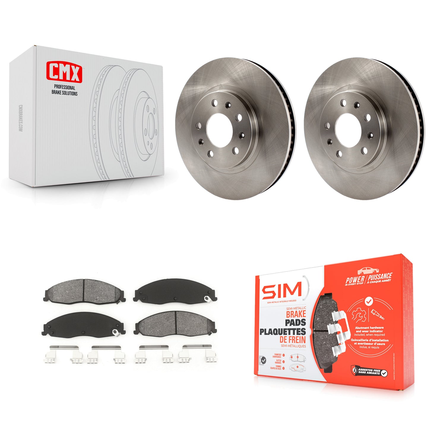 [Avant] Kit de Disque et plaquette (semi-métallique) de frein pour Cadillac CTS avec Standard Suspension K8S-100036