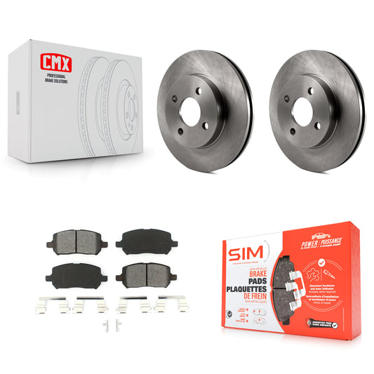 [Avant] Kit de Disque et plaquette (semi-métallique) de frein pour Chevrolet Cobalt Saturn Ion Pontiac G5 Pursuit K8S-100037