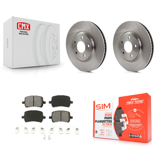 [Avant] Kit de Disque et plaquette (semi-métallique) de frein pour Chevrolet Malibu Pontiac G6 Cobalt Saturn Aura G5 K8S-100039