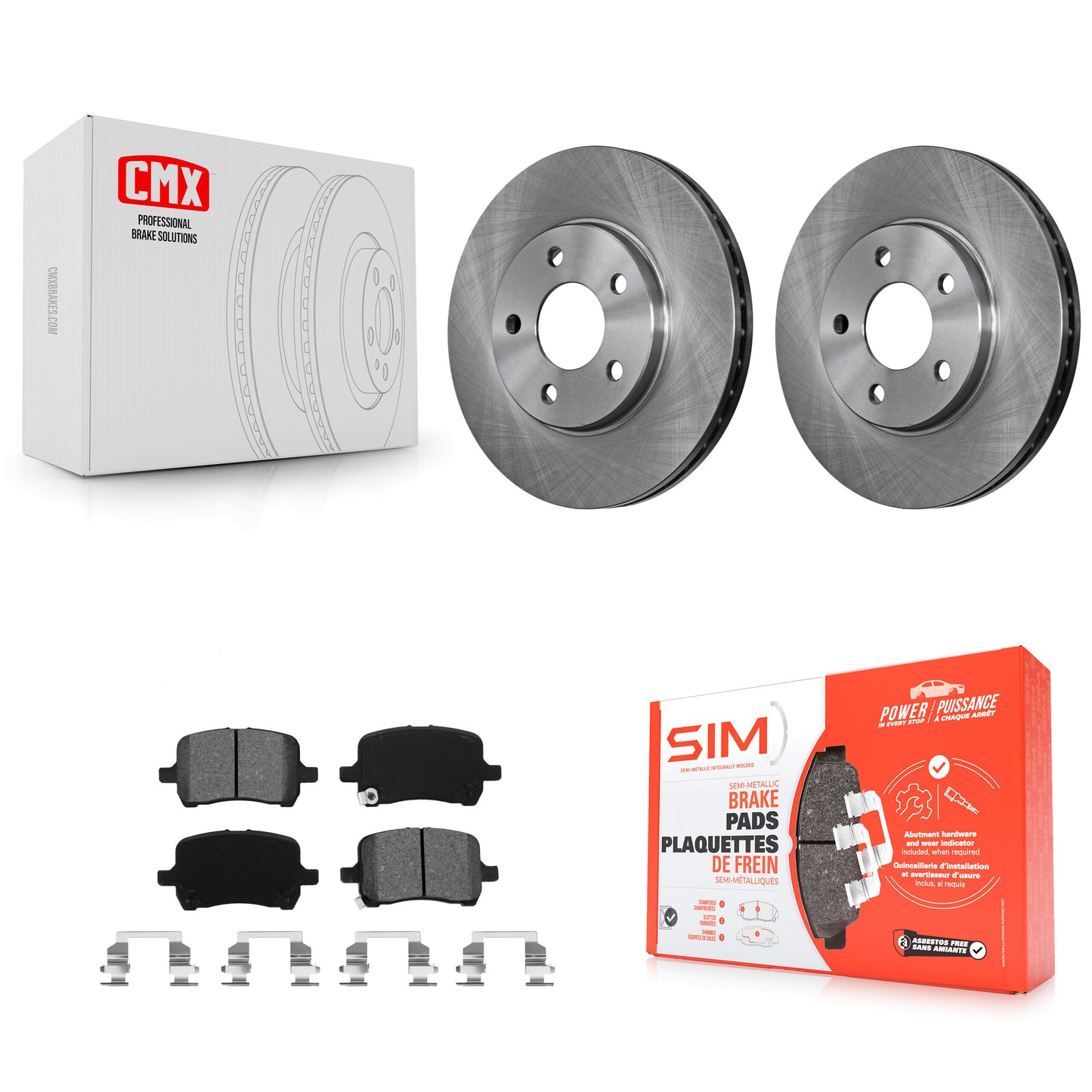 [Avant] Kit de Disque et plaquette (semi-métallique) de frein pour Chevrolet Malibu K8S-100045