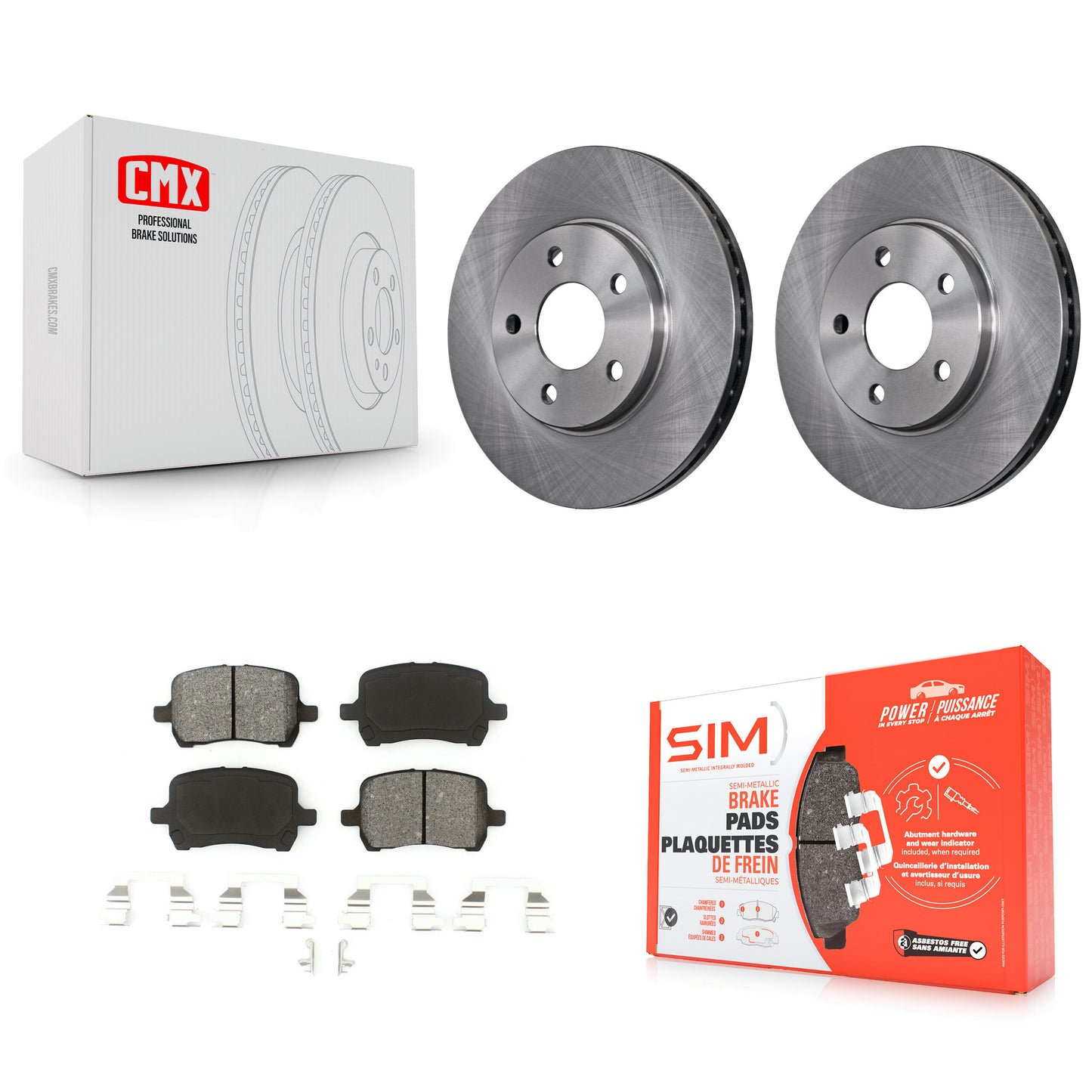[Avant] Kit de Disque et plaquette (semi-métallique) de frein pour Chevrolet Malibu Pontiac G6 K8S-100046