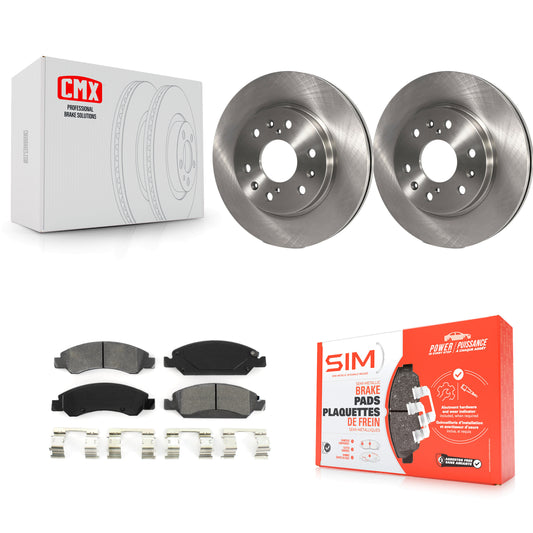 [Avant] Kit de Disque et plaquette (semi-métallique) de frein pour Chevrolet Silverado 1500 GMC Sierra Tahoe Cadillac Yukon Suburban Escalade XL Classic XTS Avalanche ESV Express LD EXT Savana K8S-100050