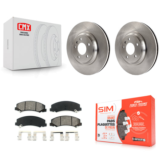 [Avant] Kit de Disque et plaquette (semi-métallique) de frein pour Chevrolet Buick Lucerne Impala Cadillac DTS Limited LaCrosse Allure K8S-100057
