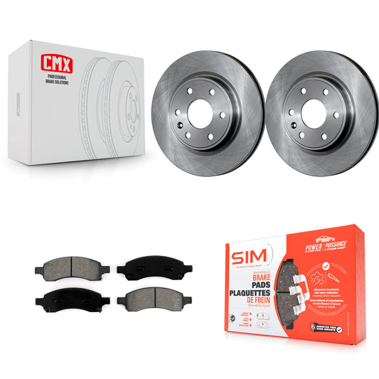 [Avant] Kit de Disque et plaquette (semi-métallique) de frein pour Chevrolet Traverse GMC Acadia Buick Enclave Saturn Outlook Limited K8S-100065