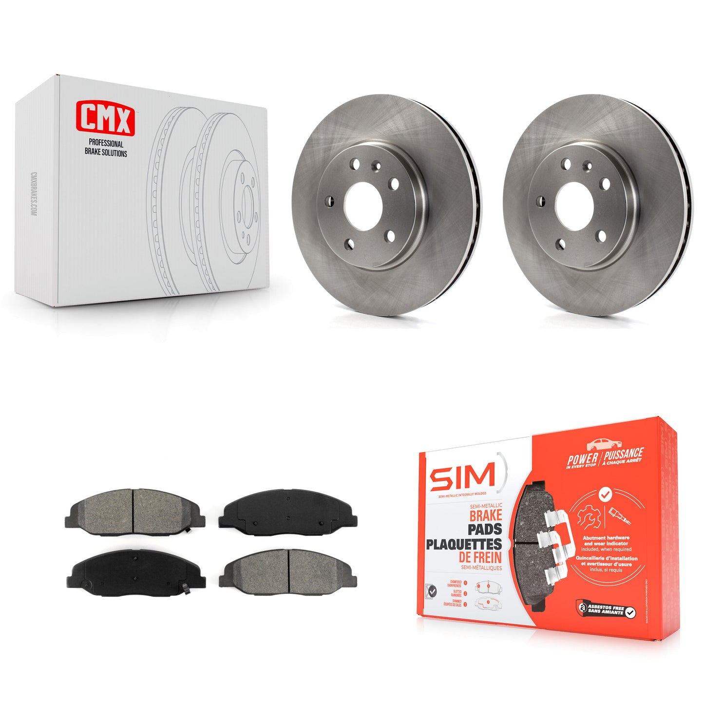 [Avant] Kit de Disque et plaquette (semi-métallique) de frein pour Cadillac CTS K8S-100070