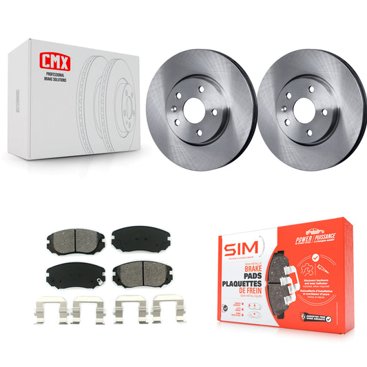 [Avant] Kit de Disque et plaquette (semi-métallique) de frein pour Chevrolet Equinox GMC Terrain Malibu Buick Impala LaCrosse Regal Limited Allure K8S-100075