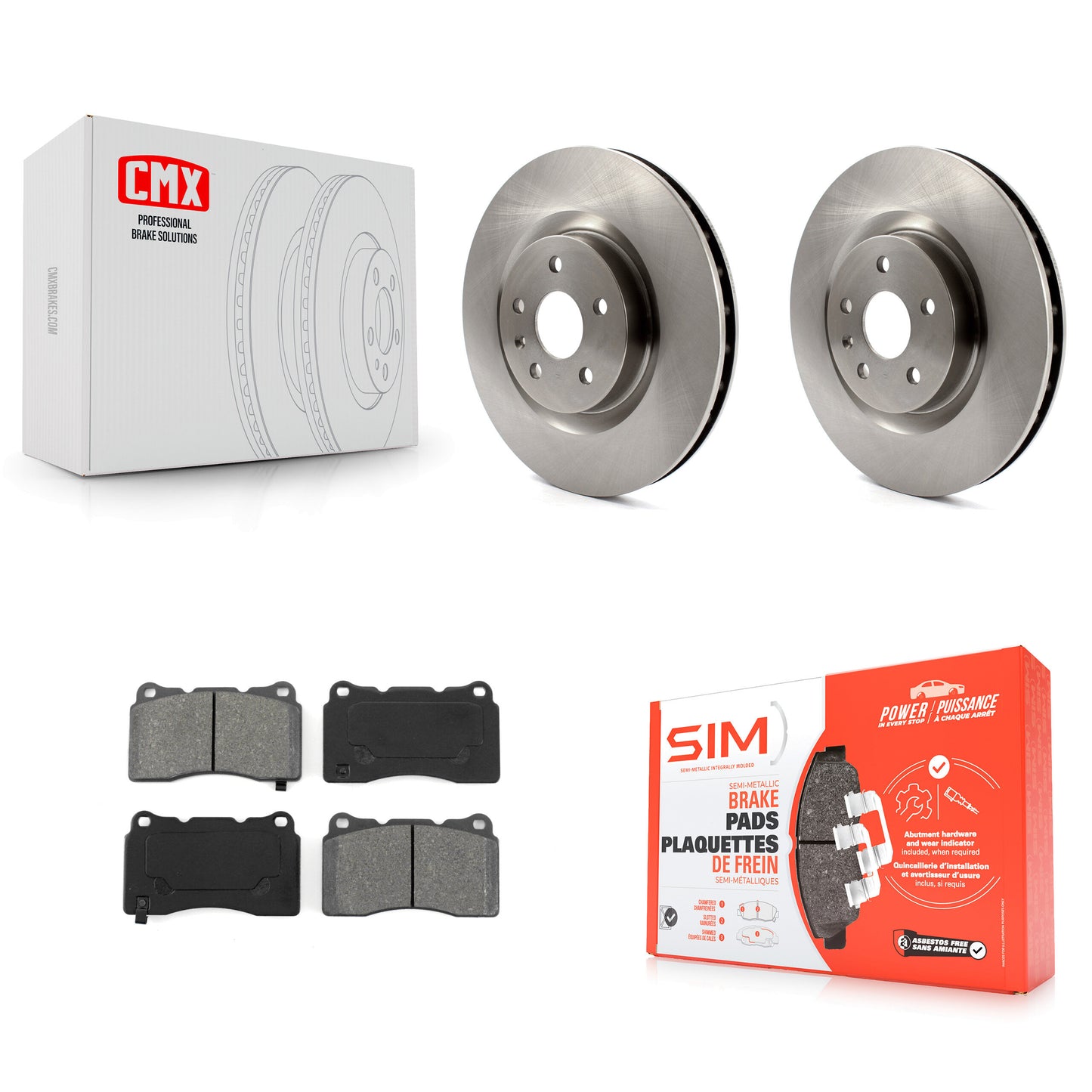 [Avant] Kit de Disque et plaquette (semi-métallique) de frein pour Buick Regal Pontiac G8 K8S-100076