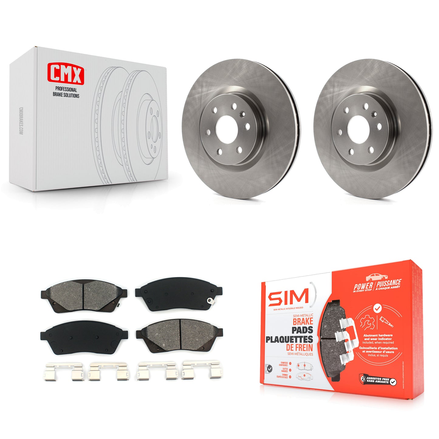 [Avant] Kit de Disque et plaquette (semi-métallique) de frein pour Cadillac SRX Saab 9-4X K8S-100077